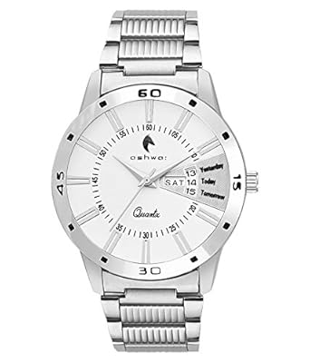 Analog White Day and Date Mens Watch JM-1009