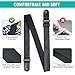 Planet Guitar Strap (Black) for Electric Guitar Acoustic Bass Ukulele-Soft and Comfortable Shoulder Belt with Genuine Leather End Fit Kids,Women and Men.