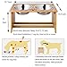 FOREYY Raised Pet Bowls for Cats and Small Dogs, Bamboo Elevated Dog Cat Food and Water Bowls Stand Feeder with 2 Stainless Steel Bowls and Anti Slip Feet (10'' Tall-50 oz Bowl)