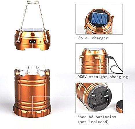 ZD71® LED Solar Camping Lampe Outdoor Beleuchtung Tragbares Campingzelt