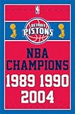 Detriot Pistons NBA Champions Sports Poster
