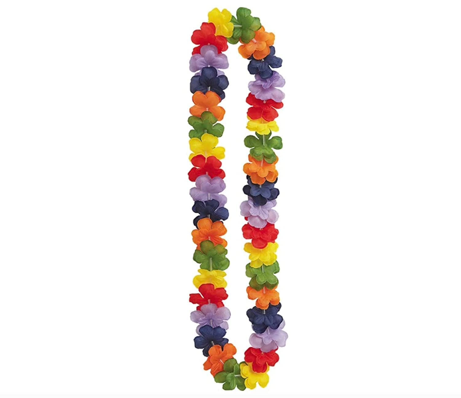 Rainbow Flower Lei (101cm) 25 Pieces - Magnificent Multicolor Lei Necklace, Perfect for Parties, Celebrations & Holidays