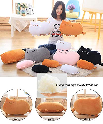 Sumerk Cat Shape Pillow Car Sofa Chair Back Cushion, Cat Plush Toys Cat Decorative Pillowcase Gift for Children - Thumbnail 3
