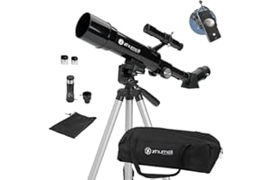 Zhumell - 50mm Portable Refractor Telescope - Coated Glass Optics - Ideal Telescope for Beginners - Digiscoping Smartphone Adapter