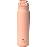 REDUCE 32 oz Hydrate Pro Stainless Steel Insulated Water Bottle - Flip Top Leak-Proof Lid, Dishwasher Safe, BPA-Free, Dual Wall Vacuum, Keeps Drinks Cold for 48 Hrs, Cup Holder Friendly - Sedona