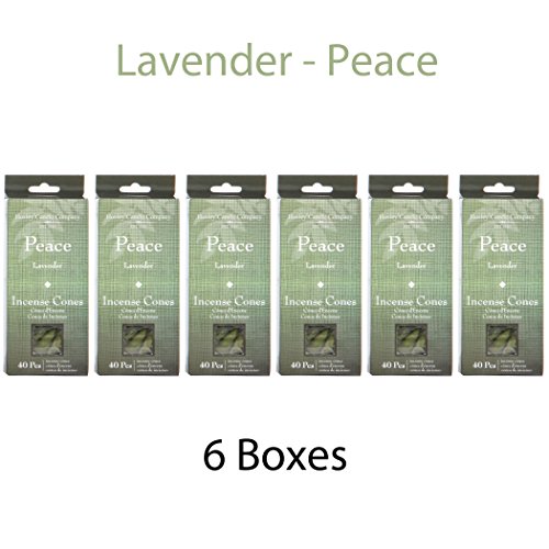 Hosley Candle Company 240 Pack Lavender (Peace) Highly Fragranced Incense Cones. Hand Fragranced, Infused with Essential Oils. Ideal for Parties, Special Events, Spa and Aromatherapy O9