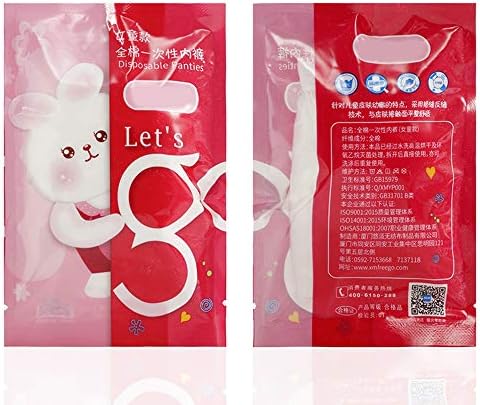 bqmqolove 5 pcs Travel Cotton Disposable Panties Cotton Panties Underwear for Women/Men for Kids Size