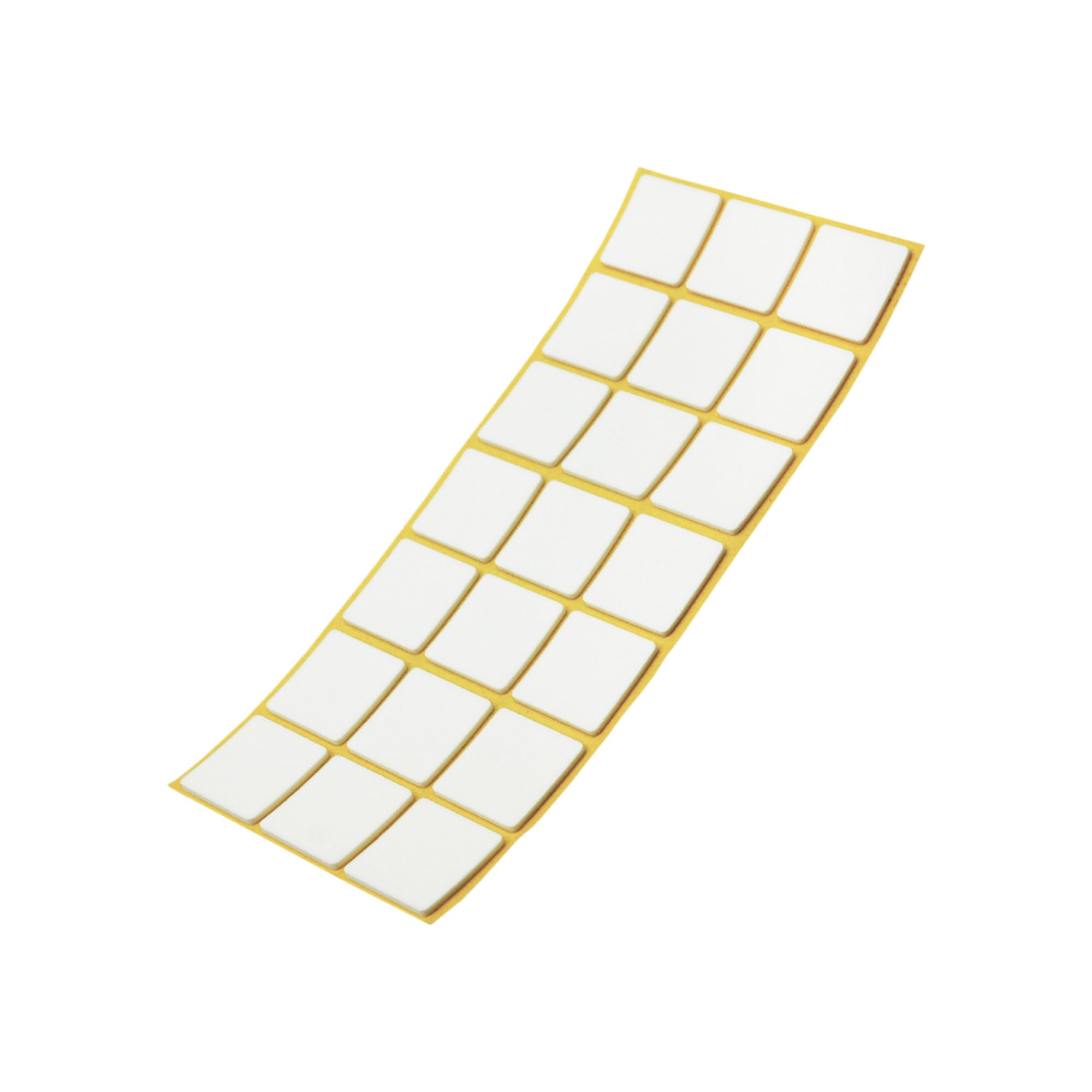 Adsamm® / 21 x self-adhesive anti-slip pads made of EPDM cellular rubber / 1.18x1.18'' (30x30 mm) / White/square / 0.098'' (2.5 mm) thick anti-slip glides