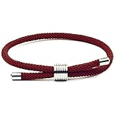 BIYONGDE Nautical Woven Friendship Rope Boho Bracelet Handmade Wrap String Steel Charm Adjustable