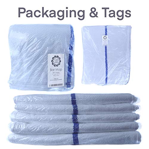 Zuma Clean Kitchen White Kitchen Towels Bar Mop Towels Set of 12, 100