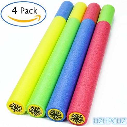 Hzhpchz 4 Pack - Long Foam Water Gun Mini Foam Blaster Easy Light Weight Water Shooter 14"