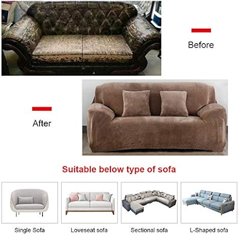 Okjk Plusch Verdickte Sofabezug 90 140cm Fur Wohnzimmer Sofa Protector 1 1 Seat Mit Kissenbezug Sofauberwurf L Form Samt Stretch Universal Elastic Wohnaccessoires Deko Hussen Auflagen Uberwurfe Livemillennium Com