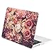 TOP CASE – 2 in 1 Floral Pattern Rubberized Hard Case + Keyboard Cover Compatible with Apple MacBook Pro 13