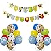 Toy Inspired Story Happy Birthday Banner Decorations Kit, Kids Birthday Party Garland Banner Toy Inspired Story Theme Balloons for Birthday 1st 2nd 3rd 4th 6th 10th Party Supplies