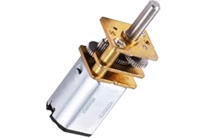 LAGOGIA 12V 500RPM Micro DC Gear Speed Reduction Motor with Full Metal Gearbox Motor GA12-N20 3mm Shaft for Robot Models, RC Cars, DIY Toys, Pack of 1, Silver