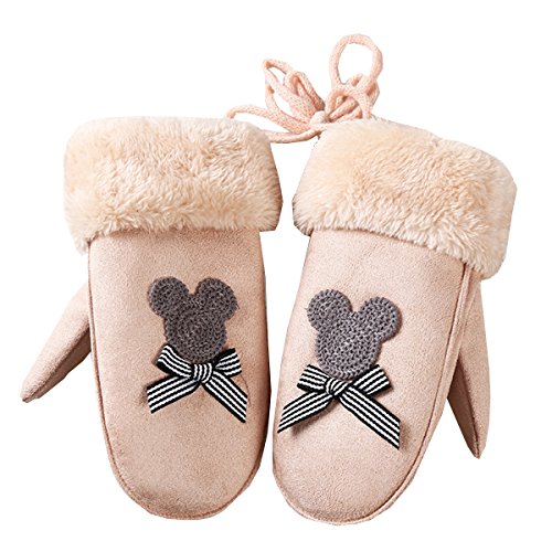 Baby Boy Girl Winter Gloves Kids Warm Cute Thick Fleece Lining Windproof Gloves (Beige) Baby Boy Girl Winter Gloves Kids Warm Cute Thick Fleece Lining Windproof Gloves (Beige)