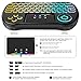 (Upgraded Version) Aerb 2.4GHz Colorful Backlit Mini Wireless Keyboard with Mouse Touchpad Rechargeable Combos for PC, Pad, Google Android TV Box and More