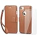 TUCCH iPhone 7 Wallet Case, iPhone 7 Case, Magnetic PU Leather Phone Folio Case with [Credit Card Slot] Flip Stand [Wrist Strap], Carry-All Book Flip Cover Compatible with iPhone 7 4.7 Inch, Brown