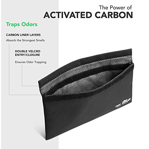 Smell Proof Bag with Smoking Accessories by Top Class Ventures – Smell Proof Container Pouch PLUS Grinder, Resealable Bags, and Doob Tubes – Discreet Stash Storage Case - Smellproof No Odor Bags