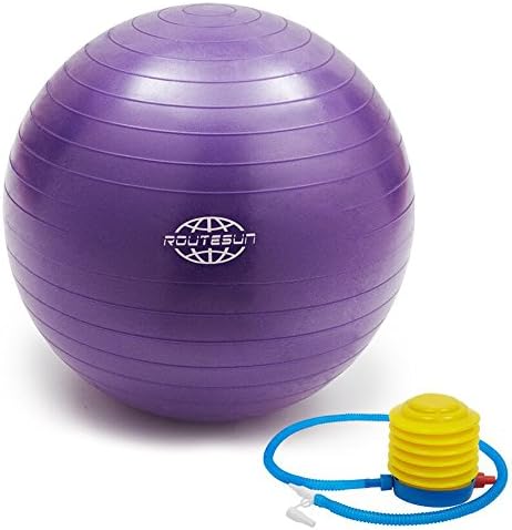 Gym Quality Yoga Fitness Balance Swiss Ball with easy to use Foot Pump More Colors and Sizes 55CM