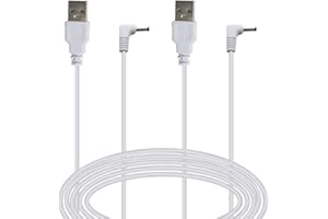 PDEEY 13 FT Power Cord for Ring Stick up Cam Plug-in Security Camera Indoor Outdoor, DC Barrel Charger Extension Cable, 2-Pack