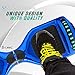 cho Colorful Wheels Series Hoverboard Safety Certified Hover Board Electric Scooter with Built in Speaker Smart Self Balancing Wheels (Chrome Blue)