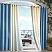 Escape Ivory 96 Long Sheer Grommet Top Indoor / Outdoor Curtain Panel Commonwealth Home Fashions