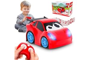 AEROQUEST Remote Control Car, RC Car Toy with Lights and Sounds for Boys, Girls and Toddlers Ages 1-3 2-4 4-7 & 3 Years Old