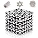 Boxgear Magnetic Cube 216pcs Rolytoy Magnets Blocks Magnetic Sculpture Holders Square Cube Children's Puzzle Magic Cubes DIY Educational Toys for Kids (Silver)