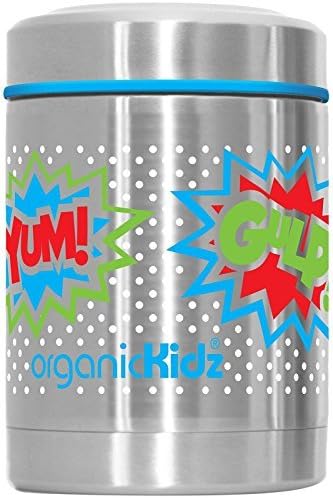 organicKidz Stainless Steel Thermal Food Container, Bam by organicKidz