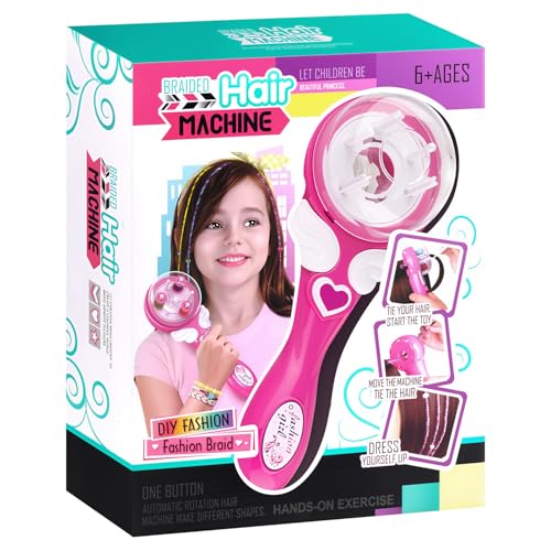 Photo 1 of *MISSING INTRUCTION* Marbe Electric Ceramic Hair Braider,Hair Styling DIY Convenient Twist Braid Hair Braiding Tool for Girl's Headdress Pink