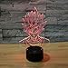 SUPERNIUDB 3D Super Saiyan God Goku Action Figures Night Light Night Light Acrylic 3D LED USB 7 Color Change LED Table Lamp Xmas Toy Gift