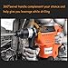 Goplus SDS Rotary Hammer, 1-1/2 inch 10 Amp Electric Rotary Hammer Drill with Vibration Control, 3 Drill Functions, Plus Demolition Bits, Includes 3 Drill Bits,Point and Flat Chisel with Case (Orange)
