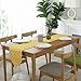 ColorBird Diamond Checkered Table Runner Cotton Linen Runners for Kitchen Dining Living Room Table Linen Decor (12 x 70 Inch, Yellow)