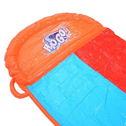 Benlet Kids Outdoor Water Slides, 18ft Inflatable Long Water Slider w/Drench Pool for All Family Toddler & Children (Two Person)
