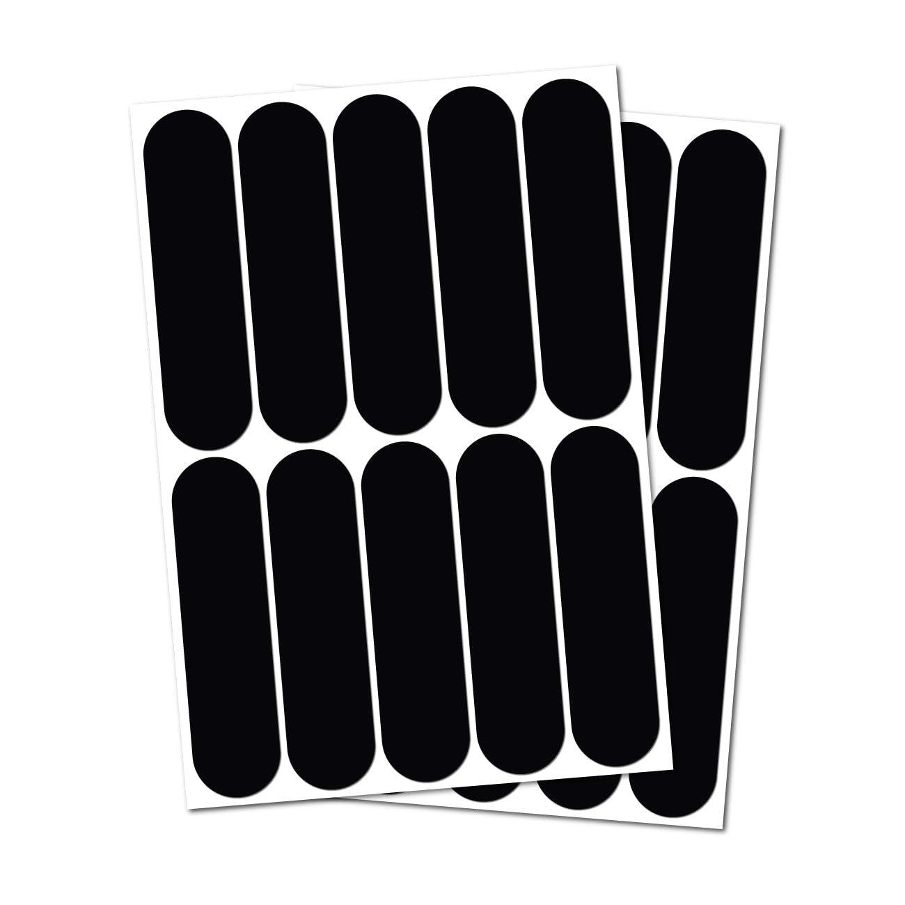 B REFLECTIVE Éco BASIC, (2 Pack) 10 retro reflective stickers kit, Night high visibility safety, Universal adhesive for Bike/Stroller/Buggy/Helmet/Motorbike/Scooter/Toys, 7 x 1,8 cm, Black
