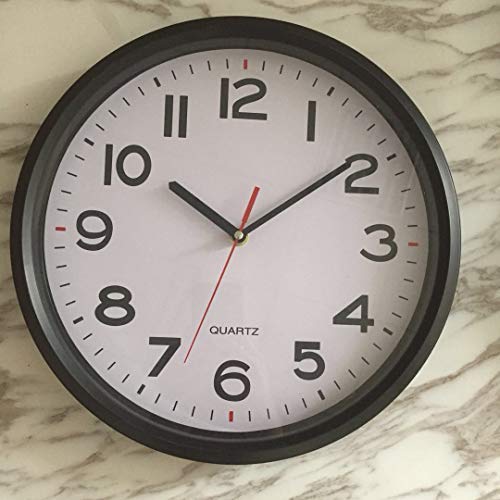 Vmarketingsite 10 Inch Wall Clock Battery Operated Silent NonTicking