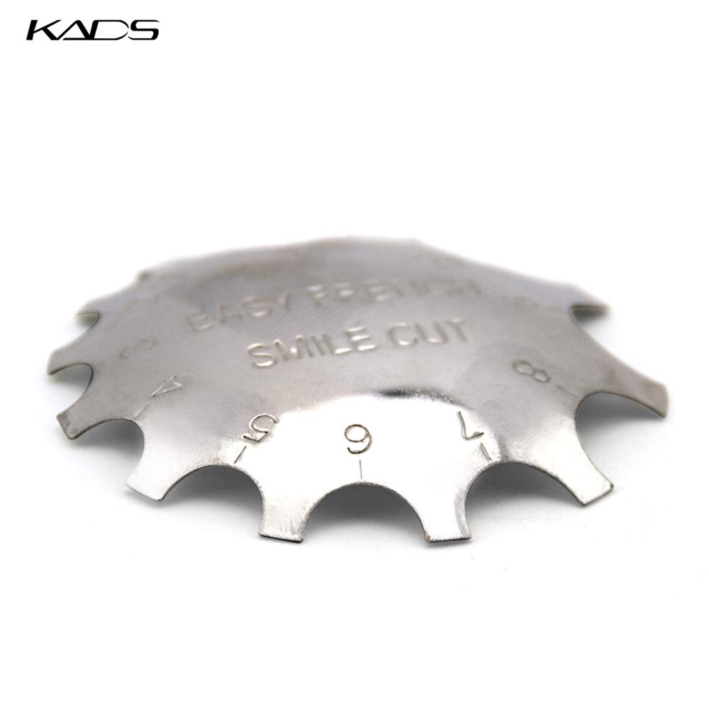 KADS Nail Art Manicure Edge Trimmer Nail Cutter Tool Nail Gel Easy French Smile Line Nail Acrylic Tool with 11 Sizes : Beauty
