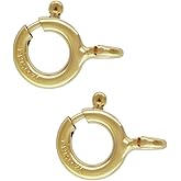 5pcs Adabele Real 1/20 14K Gold Filled 7mm (0.28 inch) Springring Clasp Open Jump Ring Non Tarnish for DIY Craft Jewelry Making JK3-C4