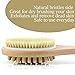 Bath Blossom Bath Body Brush Natural Bristles - Exfoliating Body Brush - Effective for Wet and Dry Body Brushing - Long Handle Shower Back Scrubber Brush - Suitable for Men and Women
