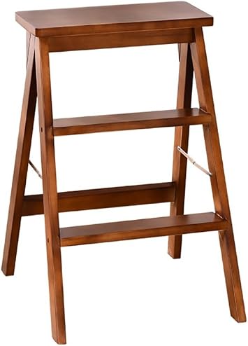 Folding Stepladder Home Multifunctional Portable Two Step Ladder Two Steps Ladder Kitchen Bench Chair Solid Wood Bar Stool White Step Stool Color 2 Amazon Co Uk Diy Tools