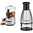 Cuisinart Mini Prep Plus Food Processor, 4 Cup, Brushed Stainless & CTG-00-SCHP Chopper, 8.2" x 3.9" x 3.9", Stainless Steel/Black