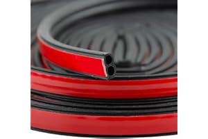 CLOUDBUYER Universal Door Seal Strip for Car & Truck, Rubber Weatherstrip for Windows Sunroof & Engine Cover, Soundproof Protection (33 Feet/2 Rolls, Black)