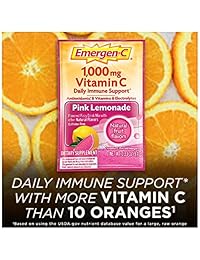 Mezcla para suplemento dietético bebible Emergen-C, con 0,035 oz de vitamina C, sin cafeína, 30...