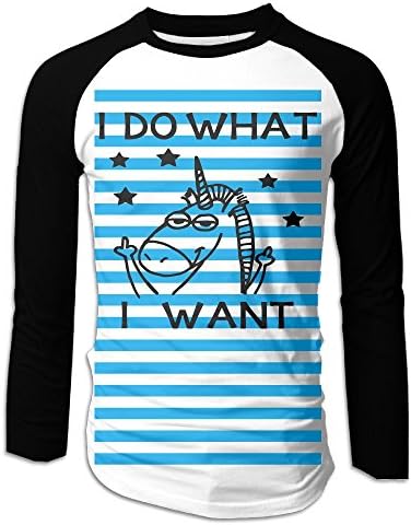 AIYM14 Men's Tshirt,Long Sleeve Unicorn I Do What I Want Tee For Men