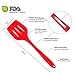 iLOME Silicone Spatula Utensil Set Heat-Resistant Non-Stick Cooking Baking Utensils with Hygienic Solid Coating Spatula Set 5 Pieces(Red)