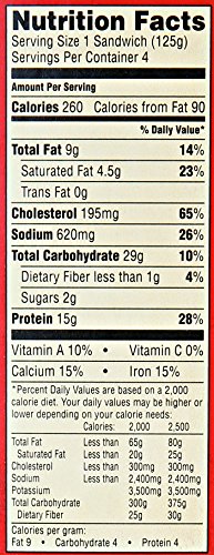 Jimmy Dean, Canadian Bacon, Whole Cracked Egg & Cheese English Muffin Sandwiches, 4 Count (Frozen)