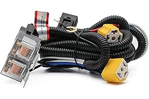 H4 9003 Headlight Relay Wire Harness Kit for 7x6 5x7 H6054 Headlights Heat Ceramic Wiring Harness Fit for Tacoma 95-97 and Su