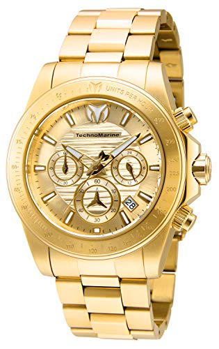 Technomarine-Mens-Manta-Ray-Quartz-Watch-with-Stainless-Steel-Strap-Gold-22-Model-TM-219004