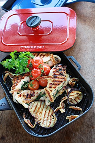 Chasseur 10-inch Red French Enameled Cast Iron Panini Press - Image 4